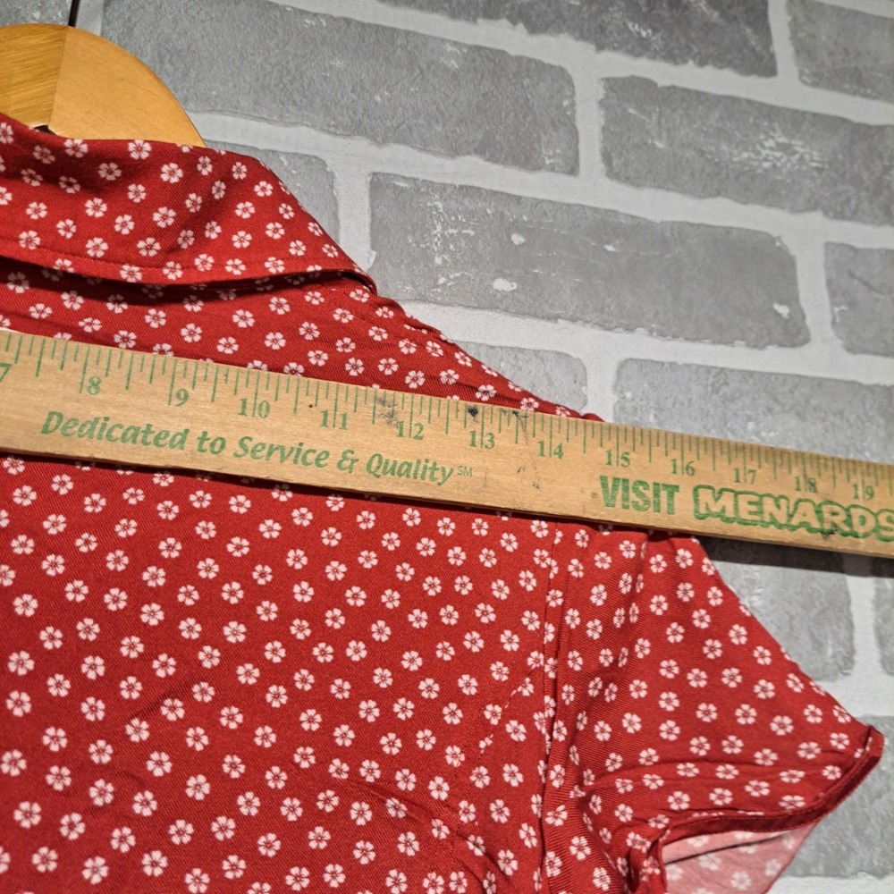 Kenzo Paris Womens Vintage 70s Sakura Flowers Button Midi‎ Dress Size 36 - Picture 10 of 15